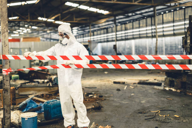 Professional Infectious Disease Decontamination technician working in Bertram, TX